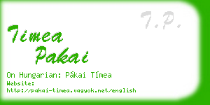 timea pakai business card