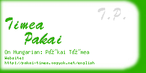 timea pakai business card